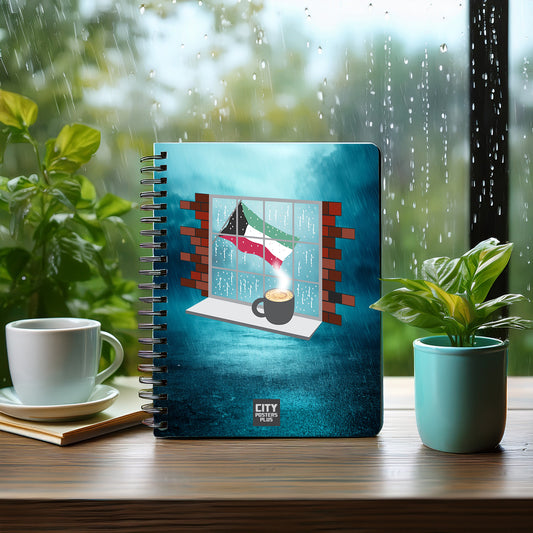 Kuwait  Coffee Rain Notebook