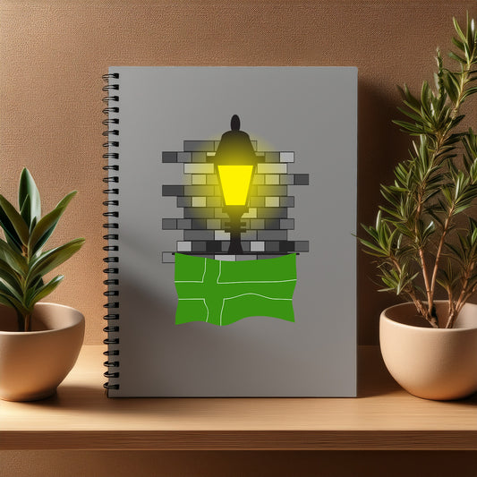 Ladonia  Street Lamp Bricks Notebook