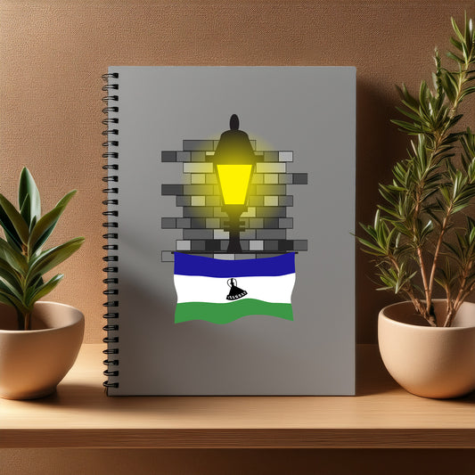 Lesotho  Street Lamp Bricks Notebook