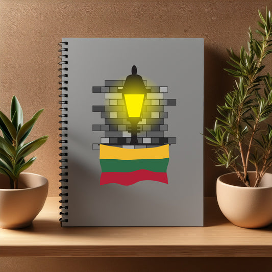 Lithuania  Street Lamp Bricks Notebook
