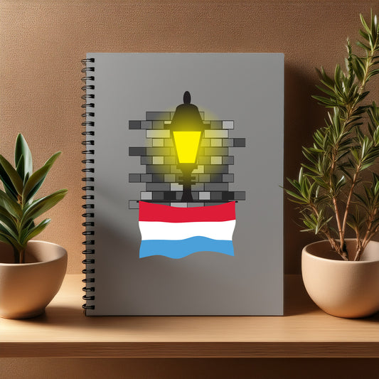 Luxembourg  Street Lamp Bricks Notebook
