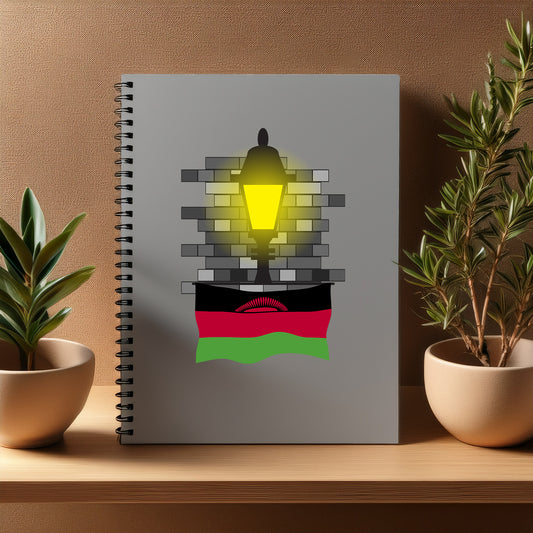 Malawi  Street Lamp Bricks Notebook