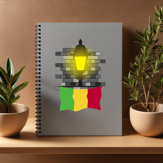 Mali  Street Lamp Bricks Notebook