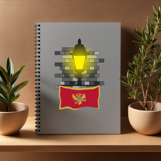 Montenegro  Street Lamp Bricks Notebook