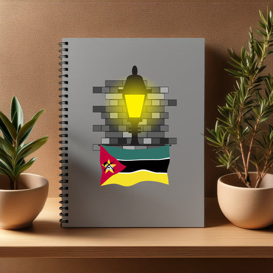 Mozambique  Street Lamp Bricks Notebook
