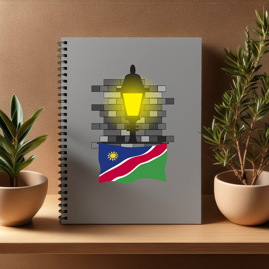 Namibia  Street Lamp Bricks Notebook