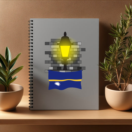 Nauru  Street Lamp Bricks Notebook