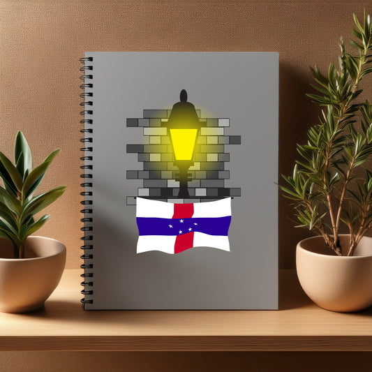 Netherlands Antilles  Street Lamp Bricks Notebook