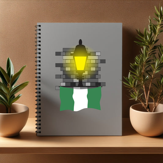 Nigeria  Street Lamp Bricks Notebook