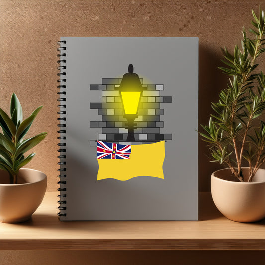Niue  Street Lamp Bricks Notebook