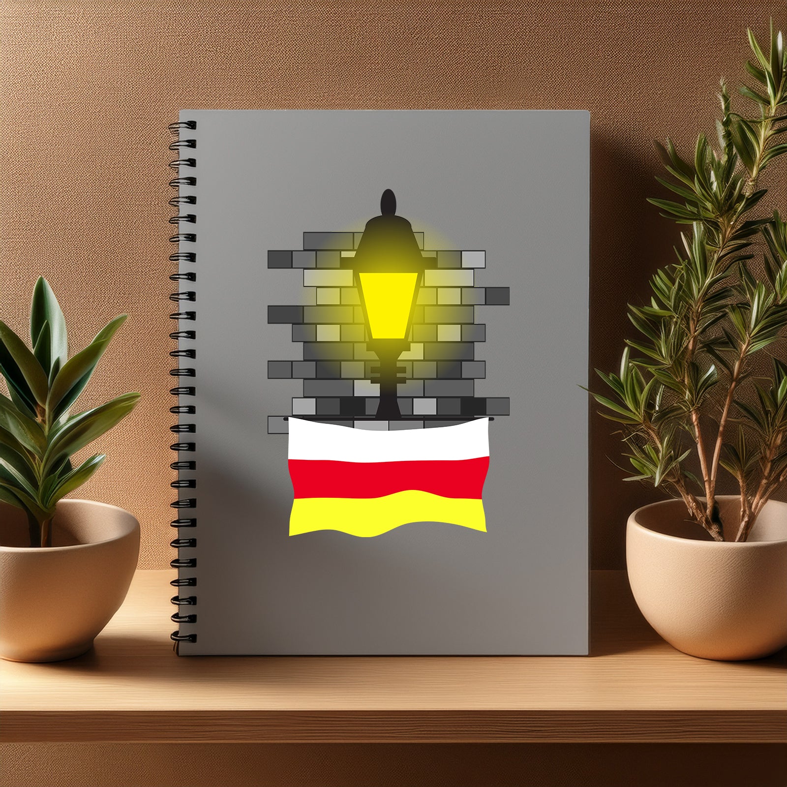 North Ossetia  Street Lamp Bricks Notebook