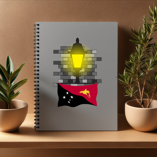 Papua New Guinea  Street Lamp Bricks Notebook