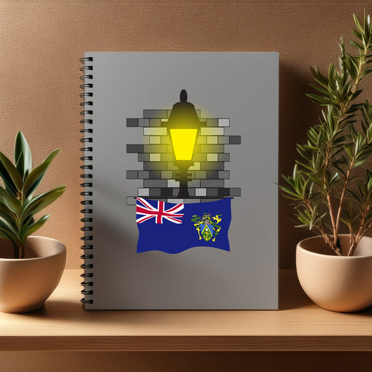 Pitcairn Islands  Street Lamp Bricks Notebook