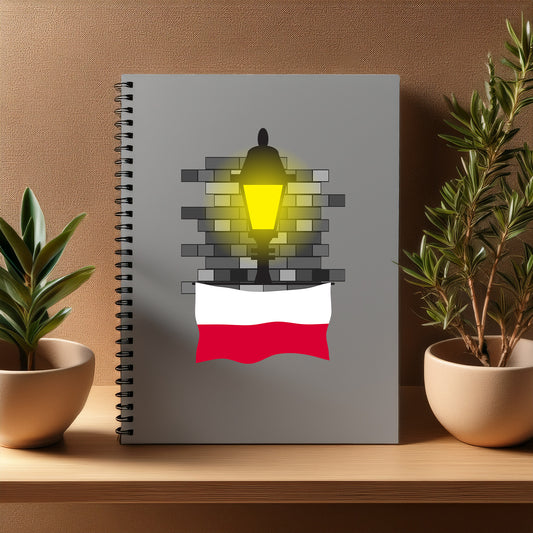 Poland  Street Lamp Bricks Notebook