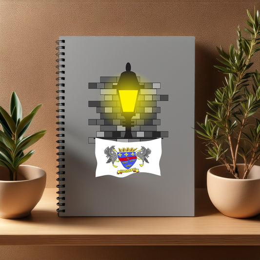 Saint Barthelemy  Street Lamp Bricks Notebook