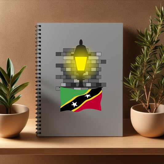 Saint Kitts and Nevis  Street Lamp Bricks Notebook