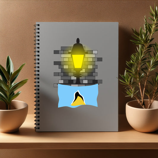 Saint Lucia  Street Lamp Bricks Notebook
