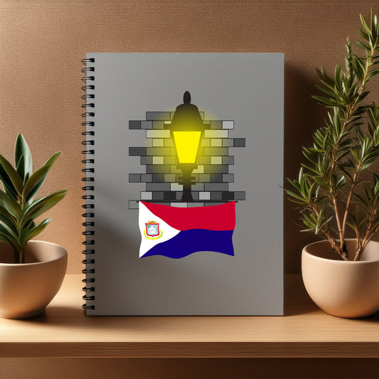 Saint Martin  Street Lamp Bricks Notebook