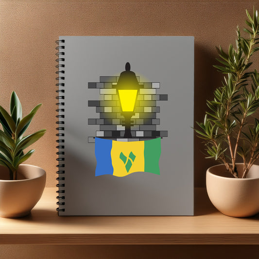 Saint Vincent and the Grenadines  Street Lamp Bricks Notebook