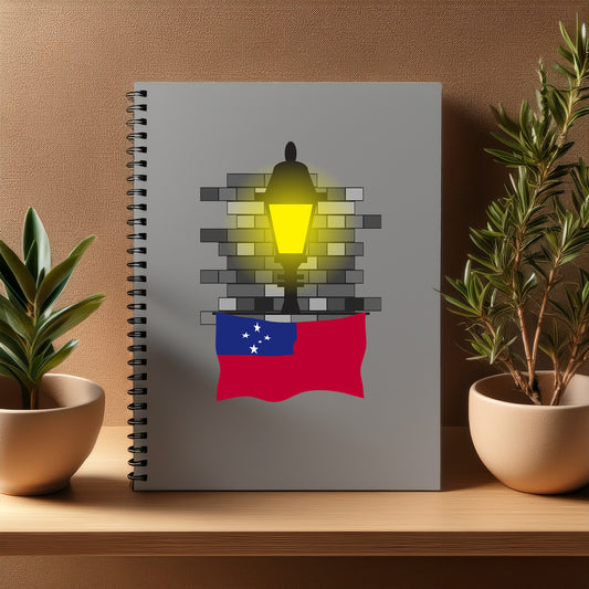 Samoa  Street Lamp Bricks Notebook