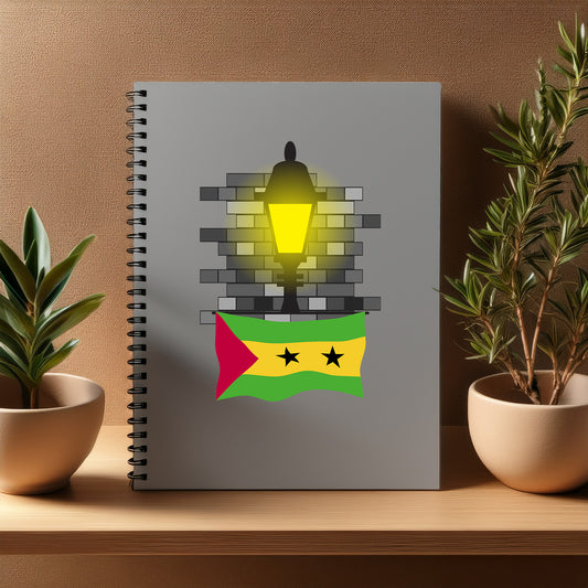 Sao Tome and Principe  Street Lamp Bricks Notebook