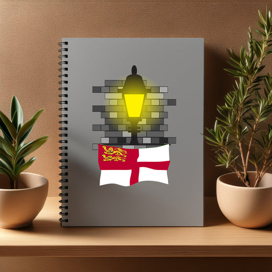 Sark  Street Lamp Bricks Notebook