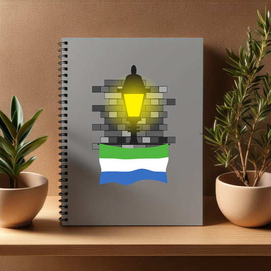 Sierra Leone  Street Lamp Bricks Notebook