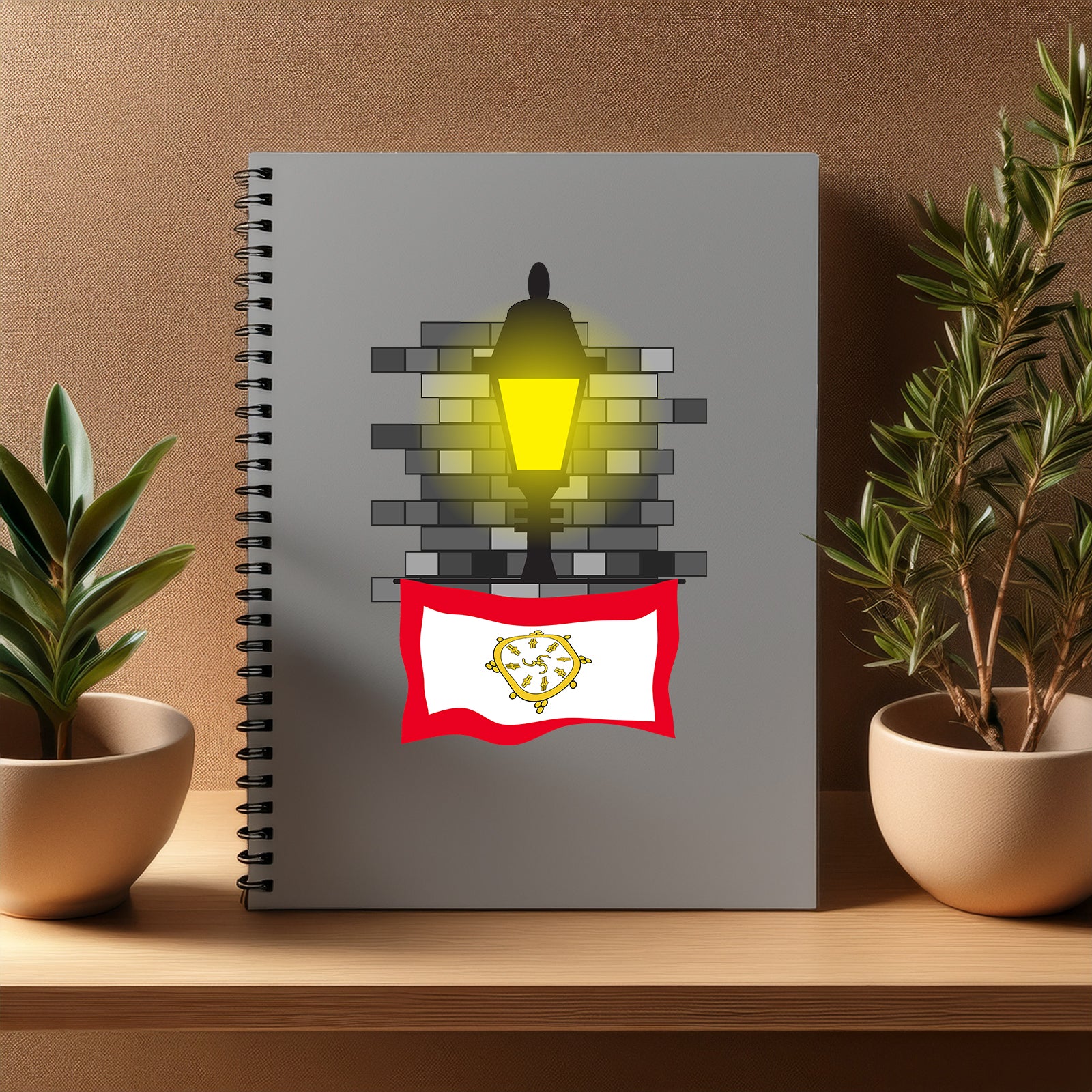 Sikkim  Street Lamp Bricks Notebook