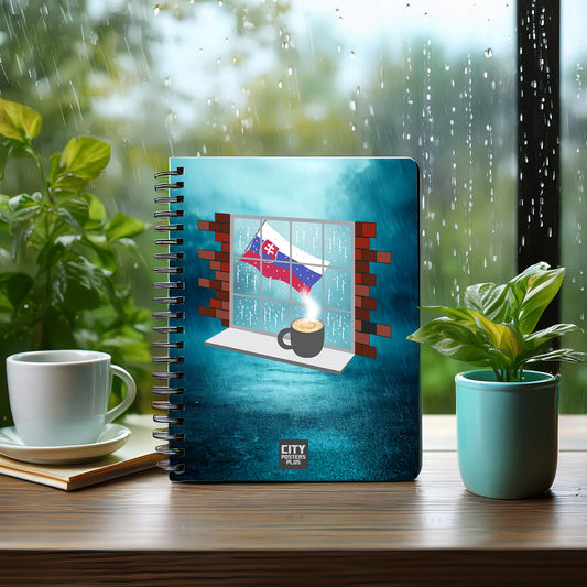 Slovakia  Coffee Rain Notebook