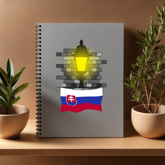 Slovakia  Street Lamp Bricks Notebook