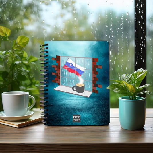 Slovenia  Coffee Rain Notebook