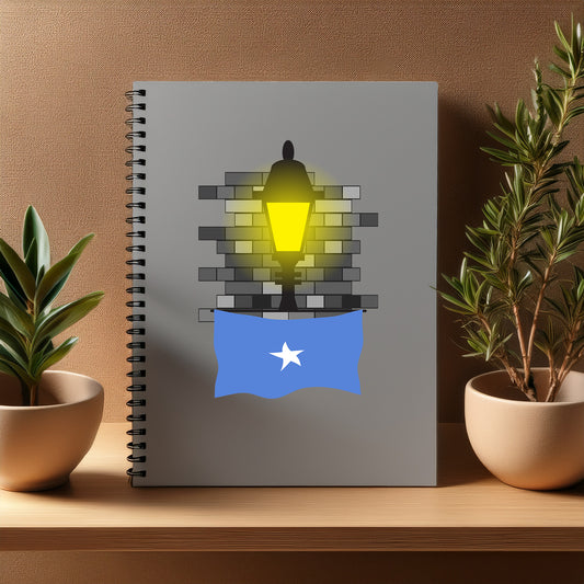 Somalia  Street Lamp Bricks Notebook