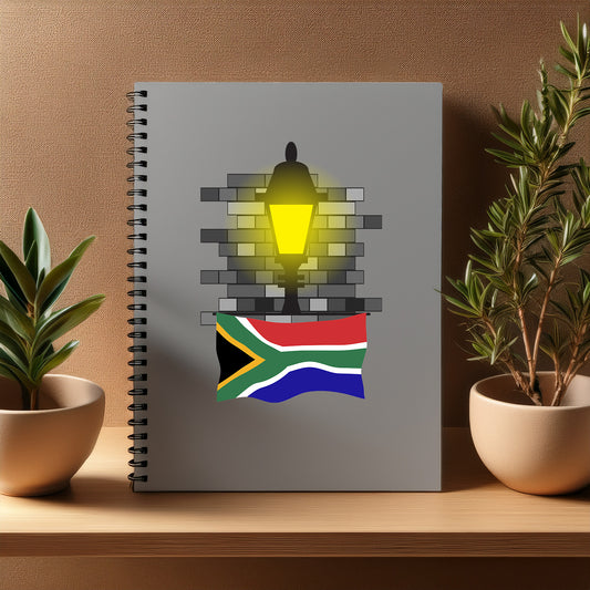 South Africa  Street Lamp Bricks Notebook