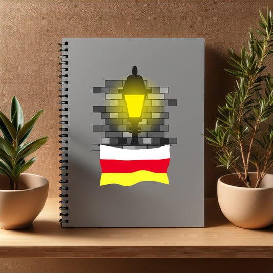 South Ossetia  Street Lamp Bricks Notebook