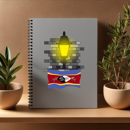 Swaziland  Street Lamp Bricks Notebook