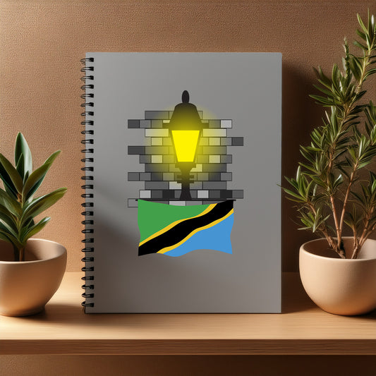 Tanzania  Street Lamp Bricks Notebook