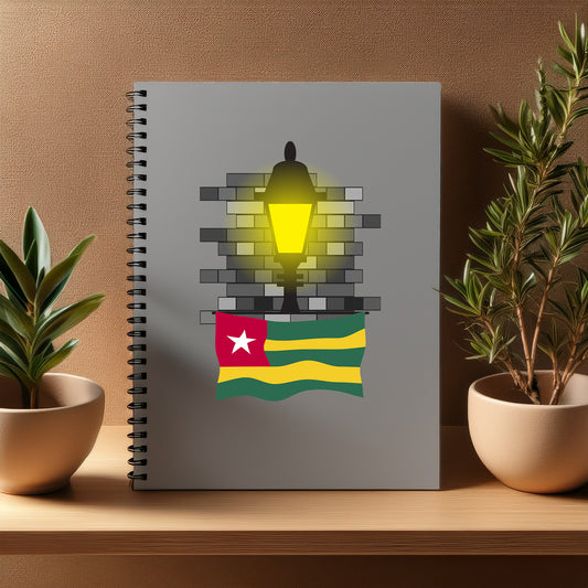 Togo  Street Lamp Bricks Notebook