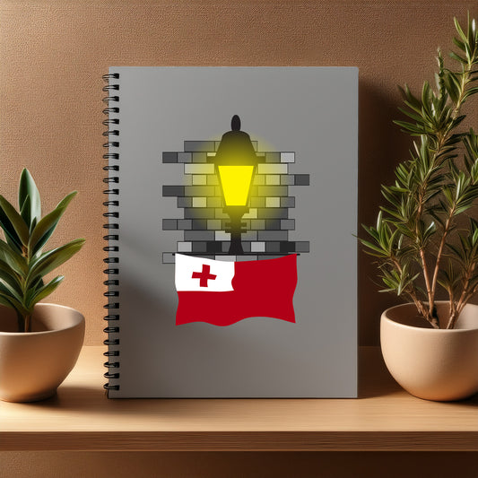 Tonga  Street Lamp Bricks Notebook