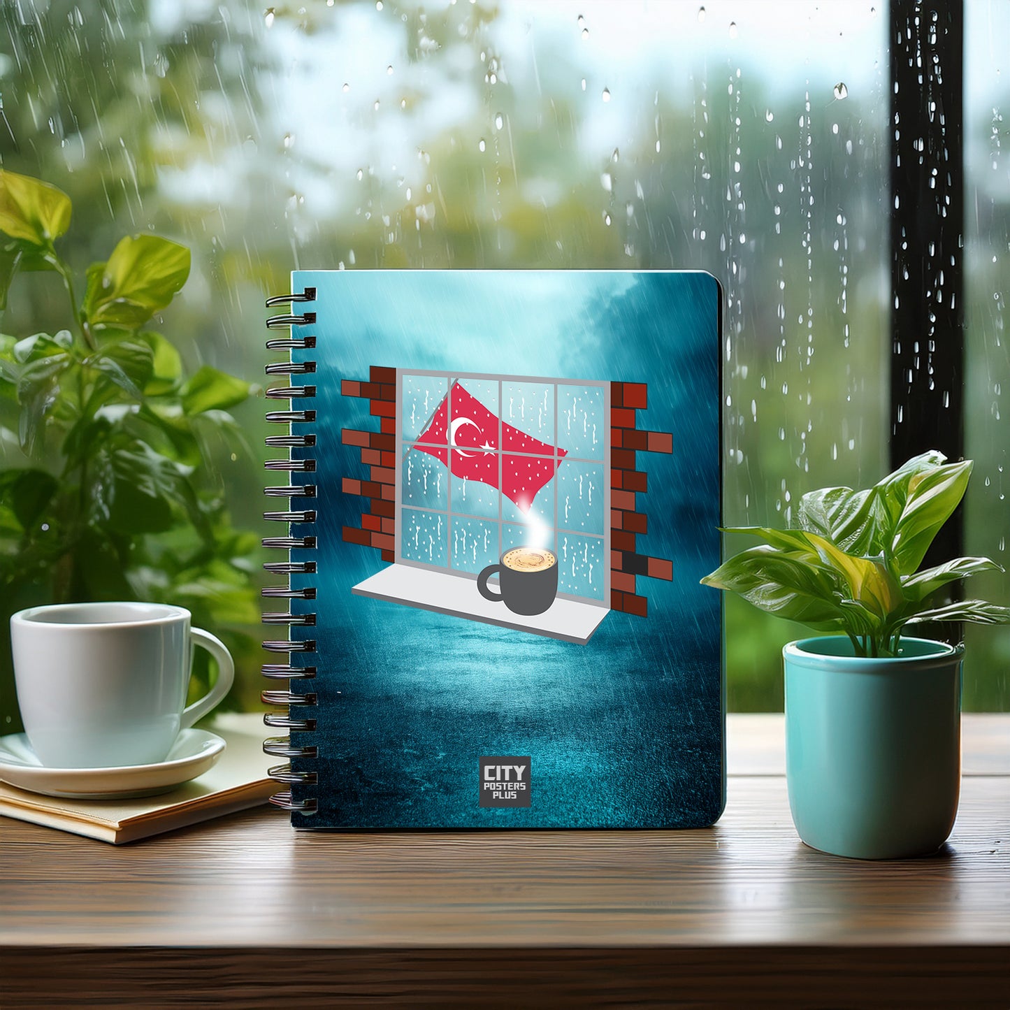Turkey  Coffee Rain Notebook