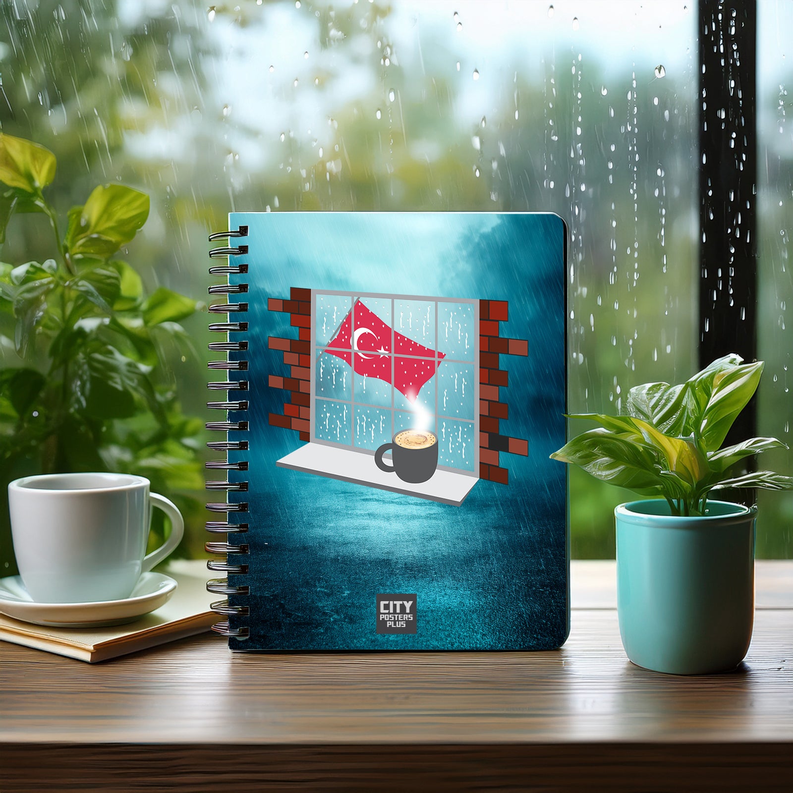 Turkey  Coffee Rain Notebook