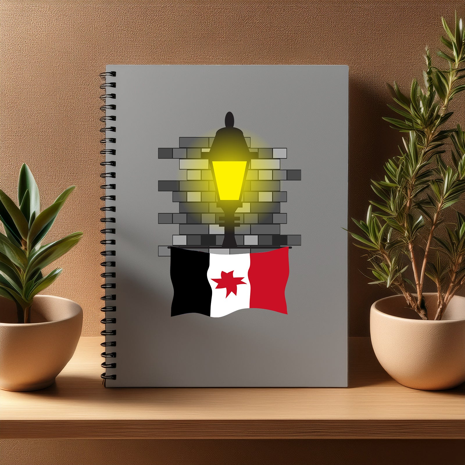 Udmurtia  Street Lamp Bricks Notebook