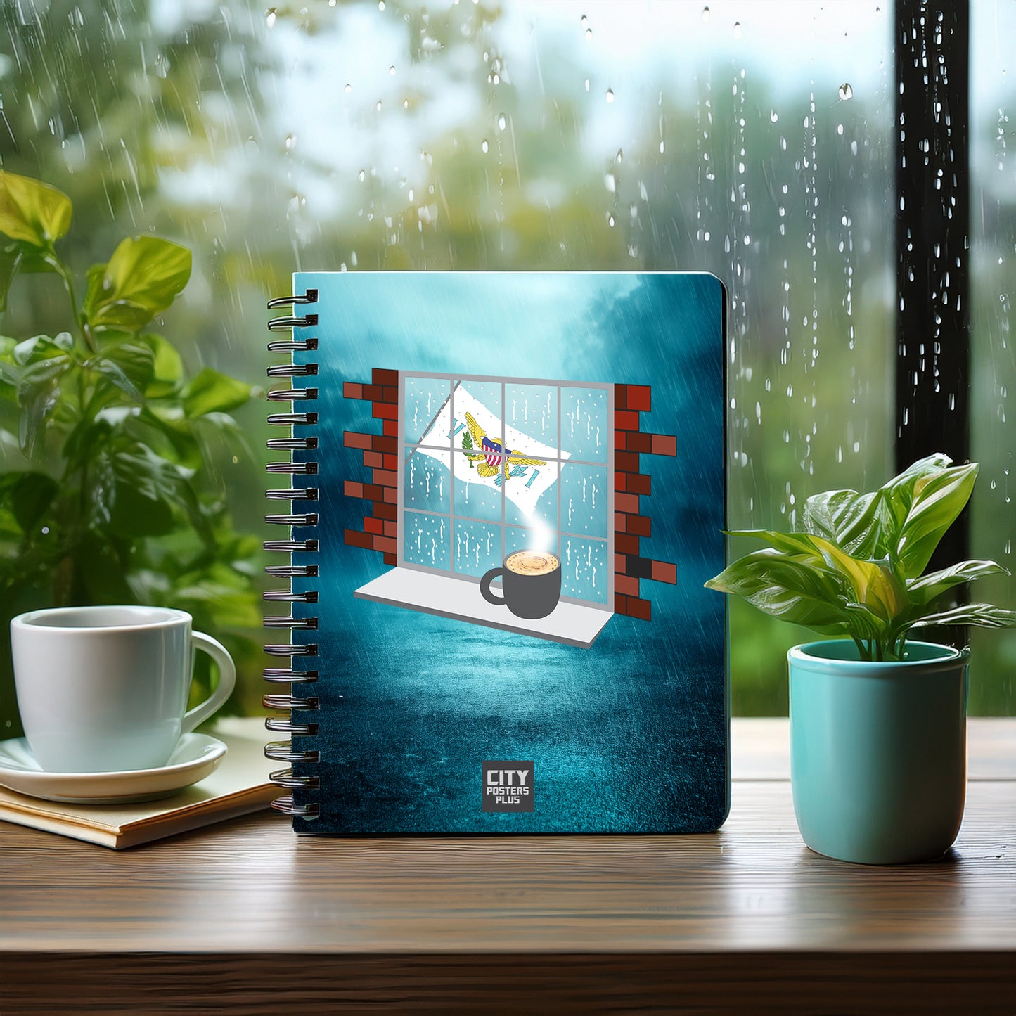 Virgin Islands US  Coffee Rain Notebook