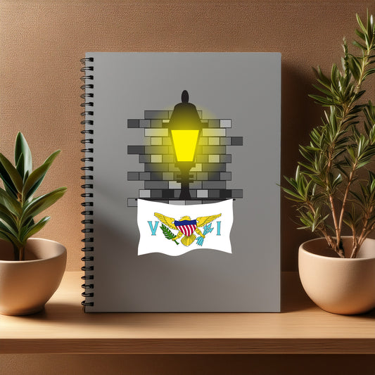 Virgin Islands US  Street Lamp Bricks Notebook